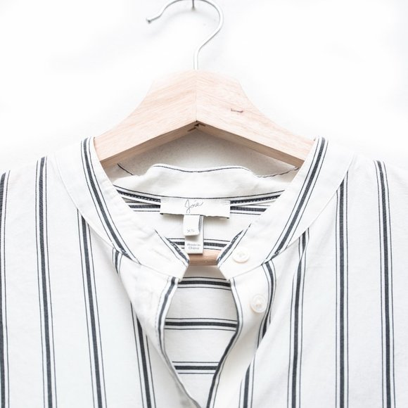 Joie Striped Button Down Long Sleeves Blouse - Picture 4 of 6